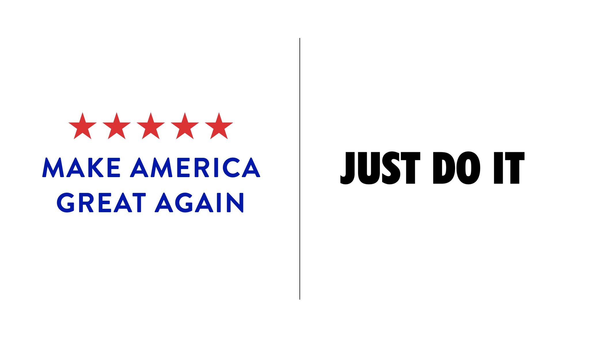 Slogans Trump vs Nike